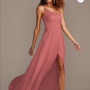 Crepe-Back Satin One-Shoulder Bridesmaid Dress